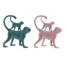 Figura Decorativa DKD Home Decor Verde Rosa Resina Flocado Tropical 22,5 x 8 x 27,5 cm Precio: 27.1524. SKU: S3016861
