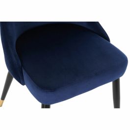 Silla Sixties DKD Home Decor Azul Negro 57 x 85.5 x 52.5 cm (2 Unidades)