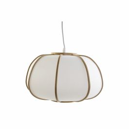 DKD Home Decor Lámpara de Techo Oriental Bambú Poliéster Natural y Blanco 34x34x21 cm E27 50W (2 Unidades) Precio: 105.50000043. SKU: B1484S2NG7