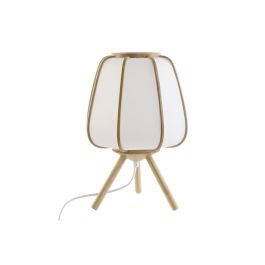 DKD Home Decor Lámpara de Sobremesa Oriental Bambú Poliéster Natural Blanco 23x35x23 cm E27 50W Pack 2 Unidades Precio: 78.69000018. SKU: B1EC65PGYE