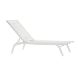 Tumbona Terraza Y Jardin DKD Home Decor Blanco 58 x 98 x 191 cm