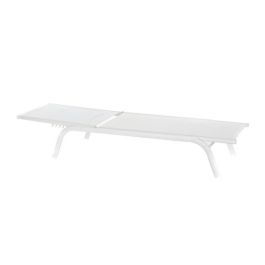 Tumbona Terraza Y Jardin DKD Home Decor Blanco 58 x 98 x 191 cm Tumbona Terraza Y Jardin DKD Home Decor Blanco 58 x 98 x 191 cm