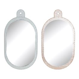Espejo de pared DKD Home Decor Blanco Rosa Metal Cristal 22 x 1,5 x 40 cm (2 Unidades) Precio: 17.27154. SKU: S3014018