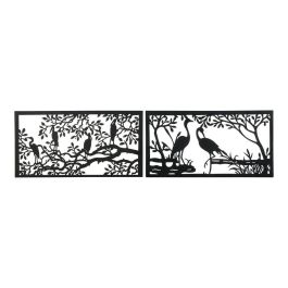 Figura Decorativa DKD Home Decor 96 x 1 x 50 cm Negro Pájaros (2 Unidades) Precio: 88.95000037. SKU: S3013963