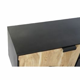 Mueble de TV DKD Home Decor Negro Metal Acacia (165 x 40 x 50 cm)