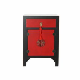 Mesita de Noche DKD Home Decor Negro Rojo Abeto Madera MDF 45 x 35 x 66 cm Precio: 124.88999996. SKU: S3032659