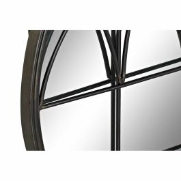 Espejo de pared DKD Home Decor Negro Metal (76 x 4 x 76 cm)