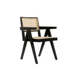 DKD Home Decor Silla Horeca Olmo Ratán Rejilla Negro Natural 60x86x56.5 cm Altura Asiento 42 cm (2 Unidades) Precio: 292.49999977. SKU: B1K7MBCBZH