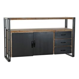Mueble de TV DKD Home Decor Negro Metal Abeto (145 x 40 x 86 cm)