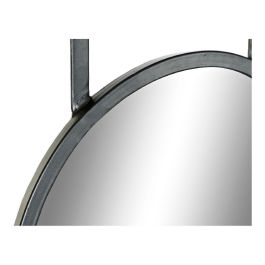 Espejo de pared DKD Home Decor Negro Metal Abeto Espejo (80 x 15 x 20 cm)