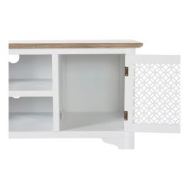 Mueble de TV DKD Home Decor 8424001812066 120 x 45 x 58 cm Abeto Blanco Marrón claro