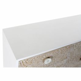 Cómoda DKD Home Decor 100 x 42 x 80 cm Abeto Blanco Plástico Marrón claro Mandala Indio