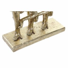 Figura Decorativa DKD Home Decor FZ-91957 Gris Dorado Resina Rectangular Colonial Moderno Mono 23 x 9,5 x 24 cm