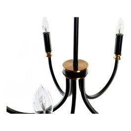 Lámpara de Techo DKD Home Decor Negro Metal 25W 220 V Dorado (52 x 52 x 68 cm)