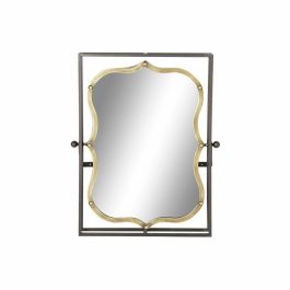 Espejo de pared DKD Home Decor Negro Metal Dorado (51.5 x 12 x 65 cm) Precio: 43.4632. SKU: S3019229