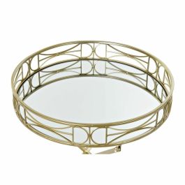 Mesa auxiliar DKD Home Decor Espejo Dorado Metal (48,5 x 48,5 x 58,5 cm)