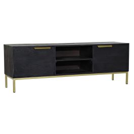 Mueble de TV DKD Home Decor Negro Metal Dorado Madera de mango (147 x 40 x 51 cm) Precio: 472.95000049. SKU: S3023121