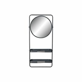 Espejo de pared DKD Home Decor Negro Metal Espejo 55 x 20 x 120 cm (1 unidad)