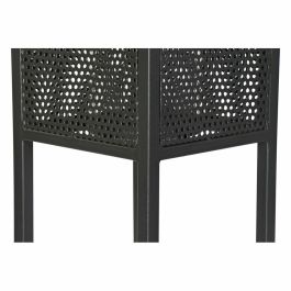 Portavelas DKD Home Decor Negro Metal Cristal (20 x 20 x 82 cm) Portavelas DKD Home Decor Negro Metal Cristal (20 x 20 x 82 cm)