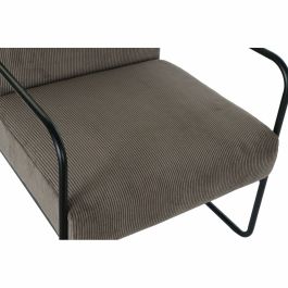 Sillón DKD Home Decor Negro Marrón Poliéster Hierro (64 x 74 x 79 cm)