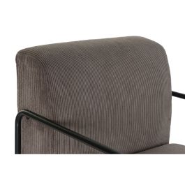 Sillón DKD Home Decor Negro Marrón Poliéster Hierro (64 x 74 x 79 cm)