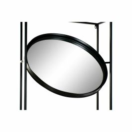 Espejo de pared DKD Home Decor Negro Natural Madera Metal Espejo 61 x 17,5 x 181 cm