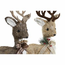 Adorno Navideño DKD Home Decor Reno Fibra Foam (27 x 11 x 50 cm) (2 Unidades)