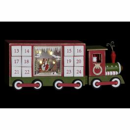 Calendario Adviento Navidad Tradicional DKD Home Decor Blanco Rojo 9.5 x 17 x 43 cm