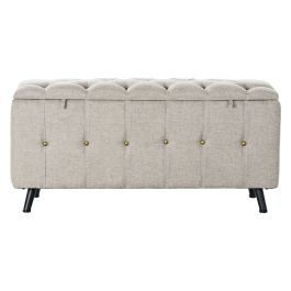 Banqueta DKD Home Decor Negro Beige Metal 103 x 42 x 52 cm (2 Unidades) Banqueta DKD Home Decor Negro Beige Metal 103 x 42 x 52 cm (2 Unidades)