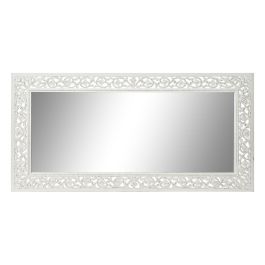 Espejo de pared DKD Home Decor 160 x 2,5 x 80 cm Cristal Blanco Indio Madera MDF