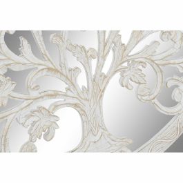 Decoracion Pared Indio DKD Home Decor Blanco Dorado 2 x 90 x 90 cm