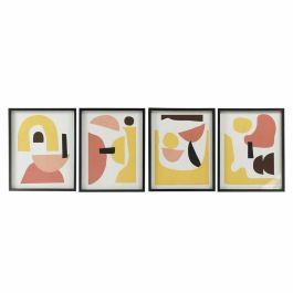 Cuadro DKD Home Decor 40 x 2,5 x 50 cm Abstracto Escandinavo (4 Piezas)