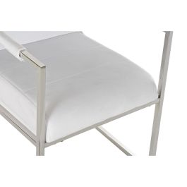 Silla DKD Home Decor Poliéster Acero Blanco (56 x 68 x 92 cm)