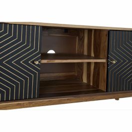 Mueble de TV DKD Home Decor Negro Natural Madera 130 x 40 x 57 cm