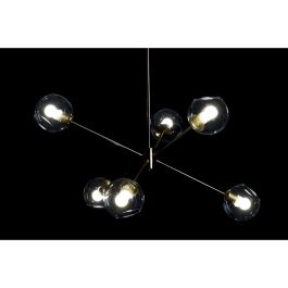 Lámpara de Techo DKD Home Decor 90 x 75 x 60 cm Cristal Dorado Metal Transparente 50 W