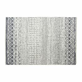 Alfombra DKD Home Decor Blanco Gris Poliéster Algodón (160 x 230 x 1 cm)