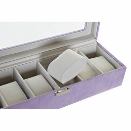 Caja-Joyero DKD Home Decor 8424001859894 33 x 11 x 9 cm Cristal Lila Poliuretano
