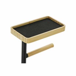 Portarrollos de Papel Higiénico con Soporte para Escobilla DKD Home Decor Natural Negro Bambú PP (23 x 18 x 67,5 cm)