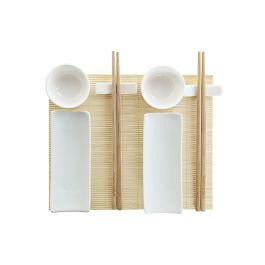 Set de Sushi DKD Home Decor Bambú Gres Blanco Natural Oriental 28,5 x 19,5 x 3,3 cm (9 Piezas) (28,5 x 19,5 x 3,3 cm) Precio: 6.9900006. SKU: S3025784