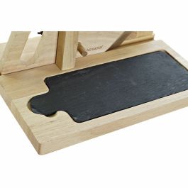 Cortador DKD Home Decor Embutido Madera de caucho Acero Inoxidable Pizarra 26 x 20 x 10 cm