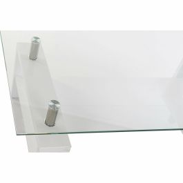 Mesa auxiliar DKD Home Decor Blanco Madera Metal Cristal Plástico 120 x 60 x 42 cm