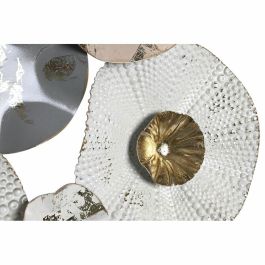 Decoración de Pared DKD Home Decor Gris Metal Blanco (80 x 7 x 80 cm)