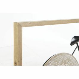 Decoración de Pared DKD Home Decor Negro Bicicleta Metal Madera MDF (80 x 2.5 x 40 cm) (2 pcs)