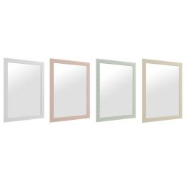 Espejo de pared DKD Home Decor 70 x 2 x 96 cm Cristal Beige Rosa Verde Gris claro Poliestireno Urbano (4 Piezas)