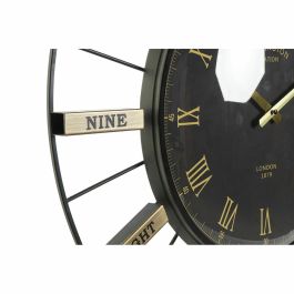 Reloj de Pared DKD Home Decor Cristal Plateado Negro Dorado Hierro 70 x 7 x 70 cm (2 Unidades)