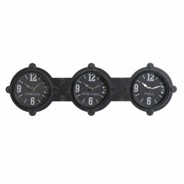 Reloj de Pared DKD Home Decor Cristal Negro Hierro (58 x 6.5 x 18 cm) Precio: 42.95000028. SKU: S3026689