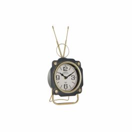 Reloj de Mesa DKD Home Decor Negro Dorado Cristal Hierro Vintage 15,5 x 8,5 x 32 cm