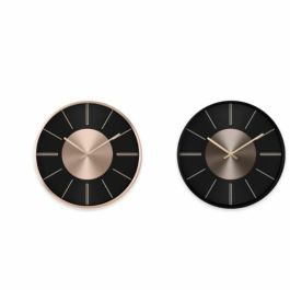 Reloj de Pared DKD Home Decor Negro Cobre Plateado Aluminio Plástico Moderno 30 x 4 x 30 cm (2 Unidades) Precio: 21.71224. SKU: S3026702