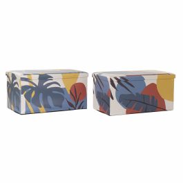 Caja Multiusos DKD Home Decor 79 x 39,5 x 38 cm Poliuretano Multicolor Tropical (2 Unidades) Precio: 87.61005. SKU: S3021622