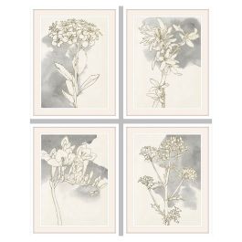 Cuadro DKD Home Decor 55 x 2,5 x 70 cm Flores Romántico (4 Piezas) Precio: 165.11418. SKU: S3018204